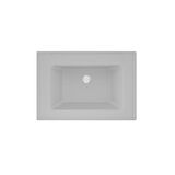 Real Stone ZENITH 65 Etajerli Beyaz Granit Banyo Lavabosu 65x45
