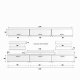 Decoraktiv Ekoflex 8y Slm Tv Ünitesi Tv Sehpası - Naturel Ceviz