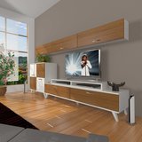 Decoraktiv Ekoflex 8 Slm Retro Tv Ünitesi Tv Sehpası - Beyaz Ceviz