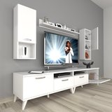 Decoraktiv Eko 5200da Mdf Retro Tv Ünitesi Tv Sehpası - Parlak Beyaz