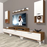 Decoraktiv Ekoflex 270da Mdf Silver Tv Ünitesi Tv Sehpası - Ceviz Beyaz