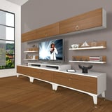 Decoraktiv Ekoflex 8y Mdf Gold Tv Ünitesi Tv Sehpası - Beyaz Ceviz