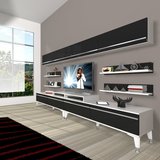 Decoraktiv Ekoflex 360y Mdf Silver Tv Ünitesi Tv Sehpası - Beyaz Siyah
