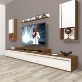 Decoraktiv Ekoflex 270ta Mdf Tv Ünitesi Tv Sehpası - Ceviz Beyaz