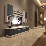 Decoraktiv Trendstyle 5DA Mdf Tv Ünitesi Tv Sehpası - Beyaz - Antrasit