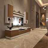 Decoraktiv Trendstyle 5DAS Slm Tv Ünitesi Tv Sehpası - Beyaz - Ceviz