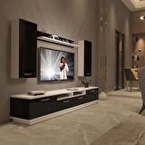 Decoraktiv Trendstyle 5220D Slm Tv Ünitesi Tv Sehpası - Beyaz - Siyah