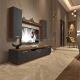 Decoraktiv Trendstyle 5D Mdf Tv Ünitesi Tv Sehpası - Ceviz - Antrasit