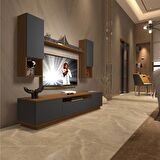 Decoraktiv Trendstyle 5DAS Mdf Tv Ünitesi Tv Sehpası - Ceviz - Antrasit