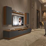 Decoraktiv Trendstyle 5220DS Mdf Tv Ünitesi Tv Sehpası - Ceviz - Antrasit