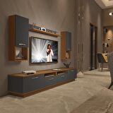 Decoraktiv Trendstyle 5220DA Mdf Tv Ünitesi Tv Sehpası - Ceviz - Antrasit