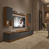 Decoraktiv Trendstyle 5220DAS Mdf Tv Ünitesi Tv Sehpası - Ceviz - Antrasit