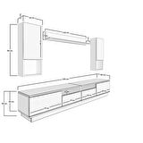 Decoraktiv Trendstyle 5220DAS Mdf Tv Ünitesi Tv Sehpası - Ceviz - Antrasit