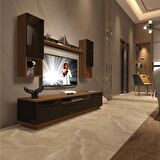 Decoraktiv Trendstyle 5DAS Mdf Tv Ünitesi Tv Sehpası - Ceviz - Siyah