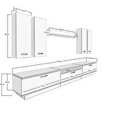 Decoraktiv Trendstyle 8D Mdf Tv Ünitesi Tv Sehpası - Ceviz - Siyah