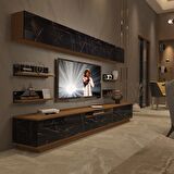 Decoraktiv Trendstyle 8YS Mdf Tv Ünitesi Tv Sehpası - Ceviz - Siyah Mermer