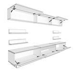 Decoraktiv Trendstyle 8YS Mdf Tv Ünitesi Tv Sehpası - Ceviz - Siyah Mermer