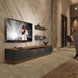 Decoraktiv Trendstyle 220R Mdf Tv Ünitesi Tv Sehpası - Pera - Antrasit