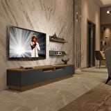 Decoraktiv Trendstyle 220RS Mdf Tv Ünitesi Tv Sehpası - Pera - Antrasit
