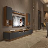 Decoraktiv Trendstyle 5220DAS Mdf Tv Ünitesi Tv Sehpası - Pera - Antrasit