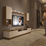 Decoraktiv Trendstyle 5220DAS Mdf Tv Ünitesi Tv Sehpası - Pera - Beyaz