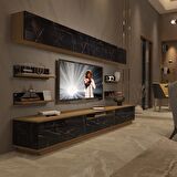 Decoraktiv Trendstyle 8YS Mdf Tv Ünitesi Tv Sehpası - Pera - Siyah Mermer