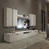 Decoraktiv Trendstyle 8D Slm Tv Ünitesi Tv Sehpası - Parlak Beyaz