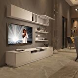 Decoraktiv Trendstyle 5220S Slm Tv Ünitesi Tv Sehpası - Parlak Beyaz