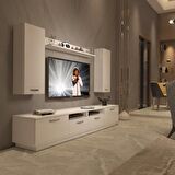 Decoraktiv Trendstyle 5220D Slm Tv Ünitesi Tv Sehpası - Parlak Beyaz
