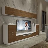 Decoraktiv Trendstyle 9 Mdf Tv Ünitesi Tv Sehpası - Beyaz - Ceviz