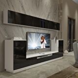 Decoraktiv Trendstyle 9S Mdf Tv Ünitesi Tv Sehpası - Beyaz - Siyah