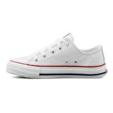 Benetton Çocuk Bağcıklı Beyaz Keten Ayakkabı BN30685-01