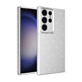 Gpack Samsung Galaxy S24 Ultra Kılıf Koton Simli Silikon Arka Kapak Kamera Korumalı