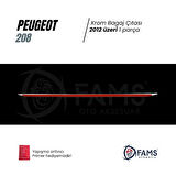 Peugeot 208 Uyumlu Krom Bagaj Çıtası 2012 Üzeri P.çelik