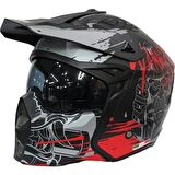 SWAY X1-X SEUL KASK ECE-R 22 06 BLACK GREY RED 2XL