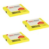 Noki Memo Stick 75 x 75 Limon Sarı 3'lü Ekonomik Paket