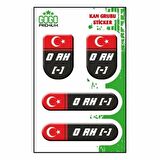 GOGO KAN GRUBU I 0 RH(-) SİYAH DÖRTLÜ DAMLA ETİKET