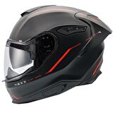 NEXX Y.100R REACT MAT SİYAH-KIRMIZI KASK 2XL