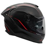 NEXX Y.100R REACT MAT SİYAH-KIRMIZI KASK 2XL