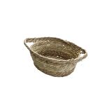 T.Concept Çok Amaçlı Yassı Rattan Hasır Sepet Küçük Boy