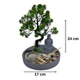 T.Concept Mini Buda Heykeli Yuvarlak Zen Bahçesi