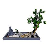 T.Concept Dekoratif Buda Heykeli Dikdötgen Zen Bahçesi 