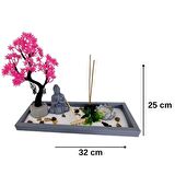 T.Concept Dekoratif Buda Heykeli Dikdötgen Zen Bahçesi 