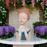 T.Concept Aksesuarlı Topuzlu Prenses Biblo Pembe Saçlı