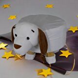 T. Concept  Hayvan (Köpek) Figürlü Çocuk Pufu, Lastikli Kılıflı, Yıkanabilir