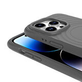 Gpack Apple iPhone 14 Pro Max Kılıf Magsafeli Airbagli Mat Silikon Hepi Kapak