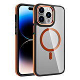Gpack Apple iPhone 14 Pro Max Kılıf Magsafeli Mat Silikon Solo Kapak