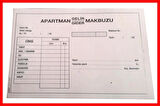 Apartman Makbuzu 14x20cm boyutunda 2/50 Otokopili 1 Asıl 1 Suret 2 Nüsha 12 Adet
