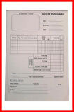 Gider Pusulası 14x20 cm boyutunda 2/50 Otokopili 1 Asıl 1 Suret 2 Nüsha 6 Adet