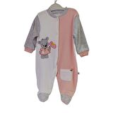 BURBER KİDS WEAR FİTİLLİ KIZ BEBEK TULUM